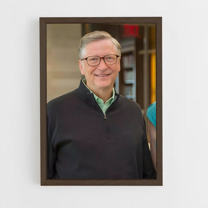 ap-bill gates-7 cadre Bois foncé