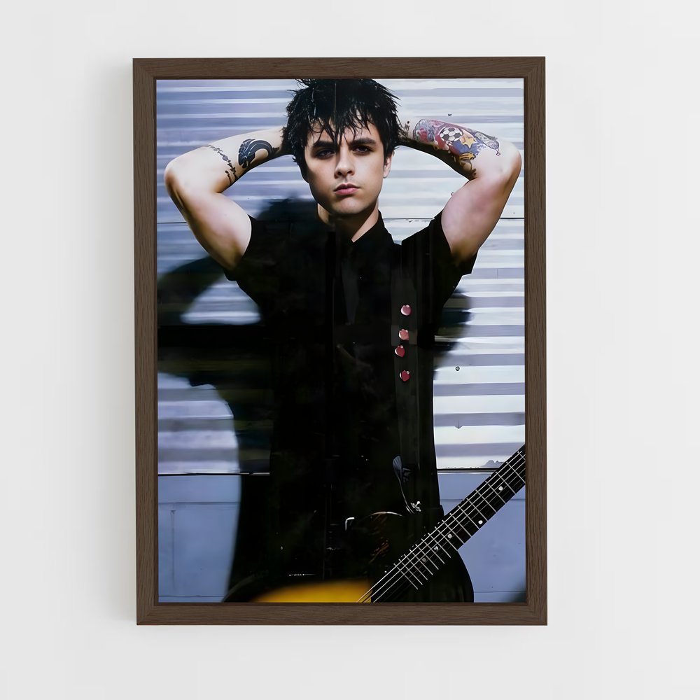 ap-billie joe armstrong-4 cadre Bois foncé