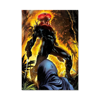 Poster Red Helmet, Blue Dress