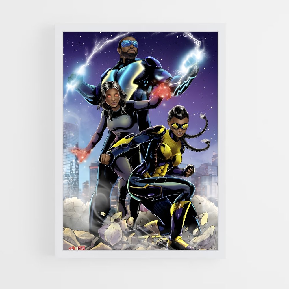 ap-black lightning-4 cadre Blanc