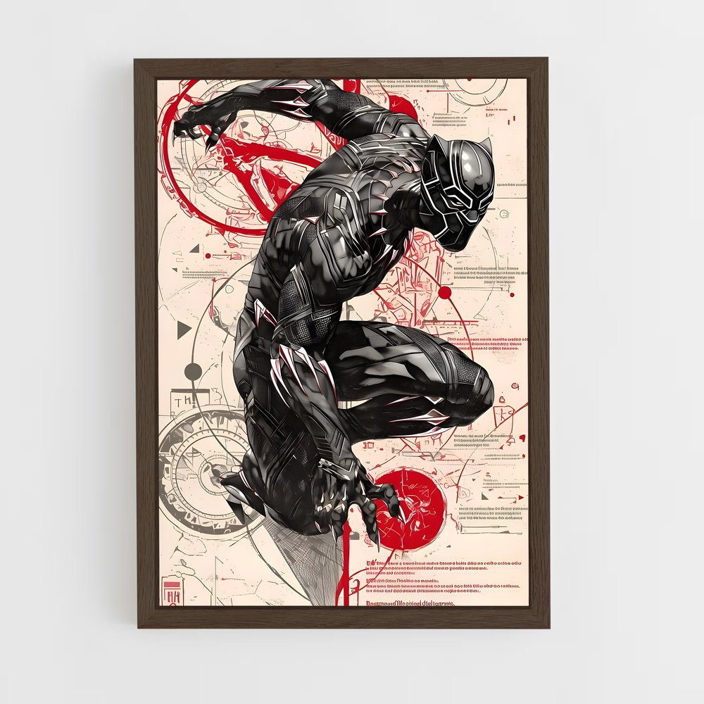 ap-black panther-10 cadre Bois foncé