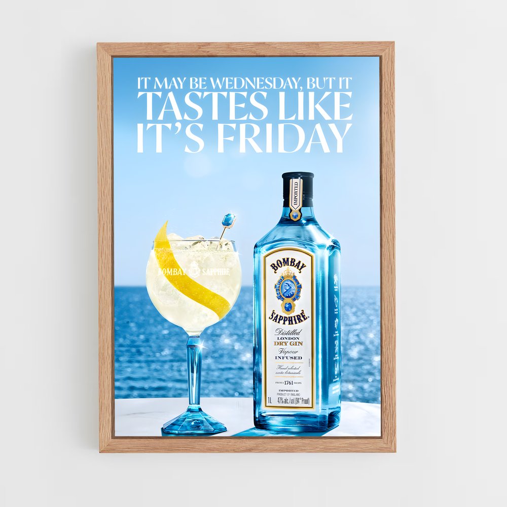 ap-bombay sapphire-5 cadre Bois clair