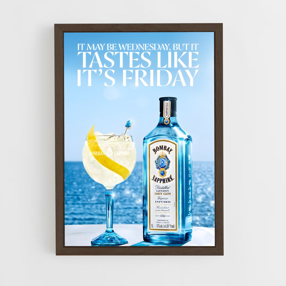 ap-bombay sapphire-5 cadre Bois foncé