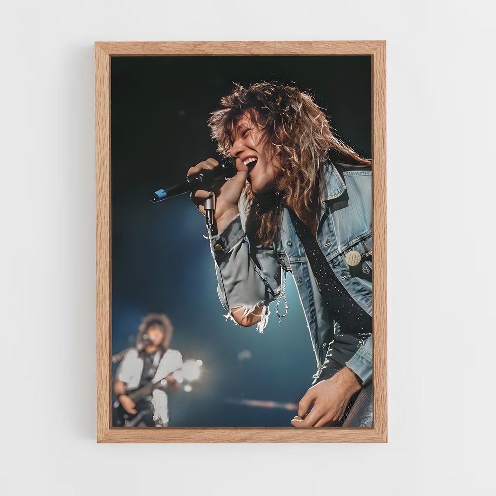 ap-bon jovi-1 cadre Bois clair