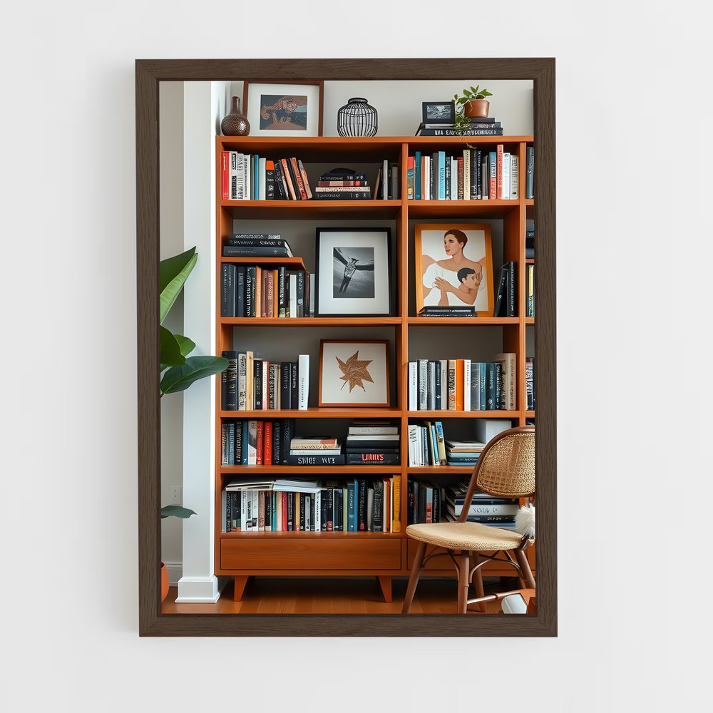 ap-bookshelf-5 cadre Bois foncé