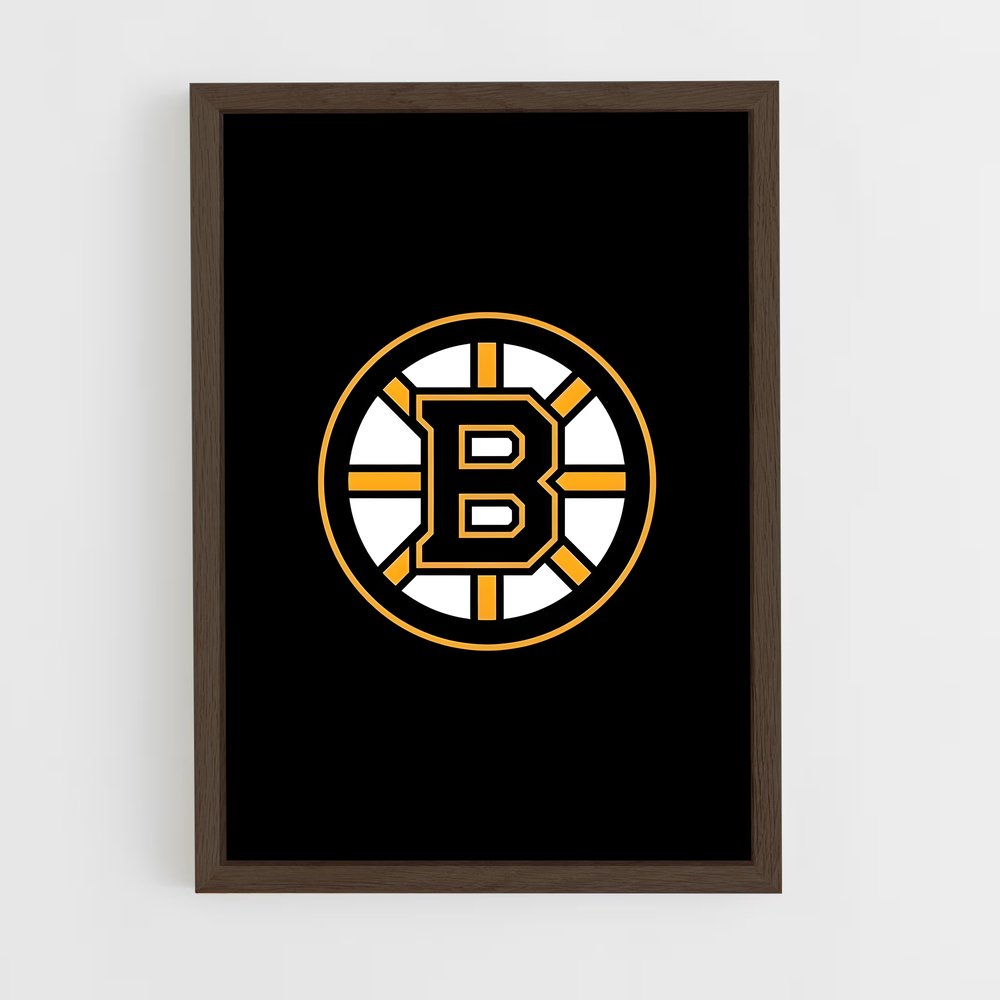 ap-boston bruins-2 cadre Bois foncé