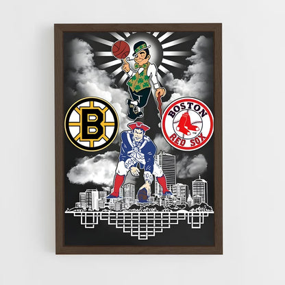 ap-boston river fc-5 cadre Bois foncé