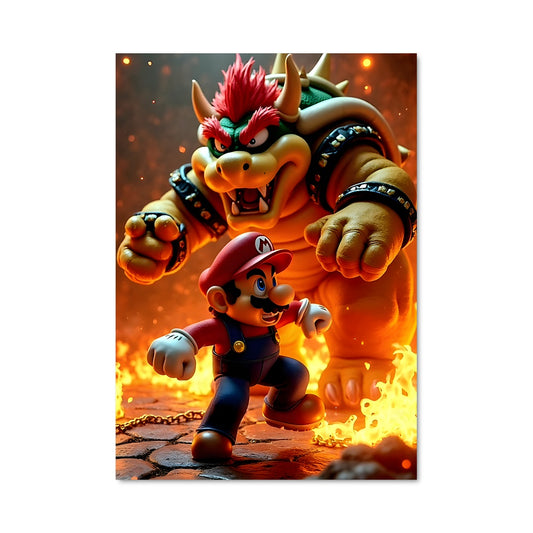 Poster Bowser en Flammes