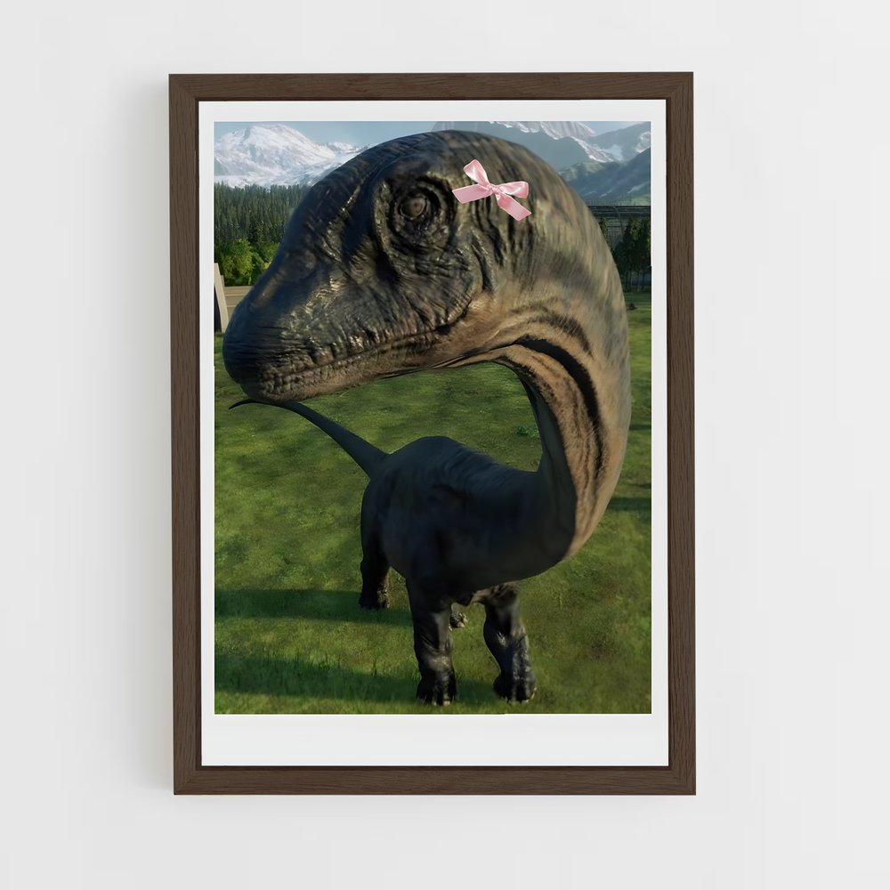 ap-brachiosaurus-1 cadre Bois foncé