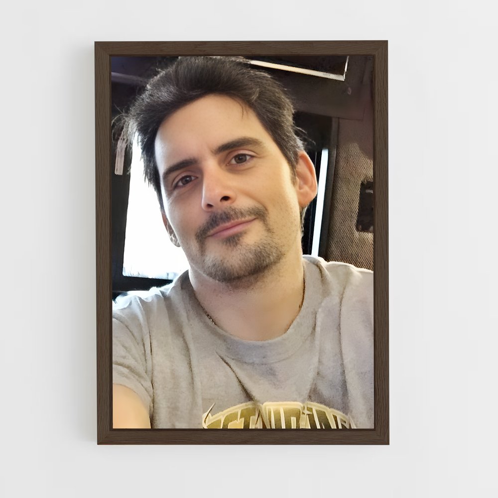 ap-brad paisley-6 cadre Bois foncé