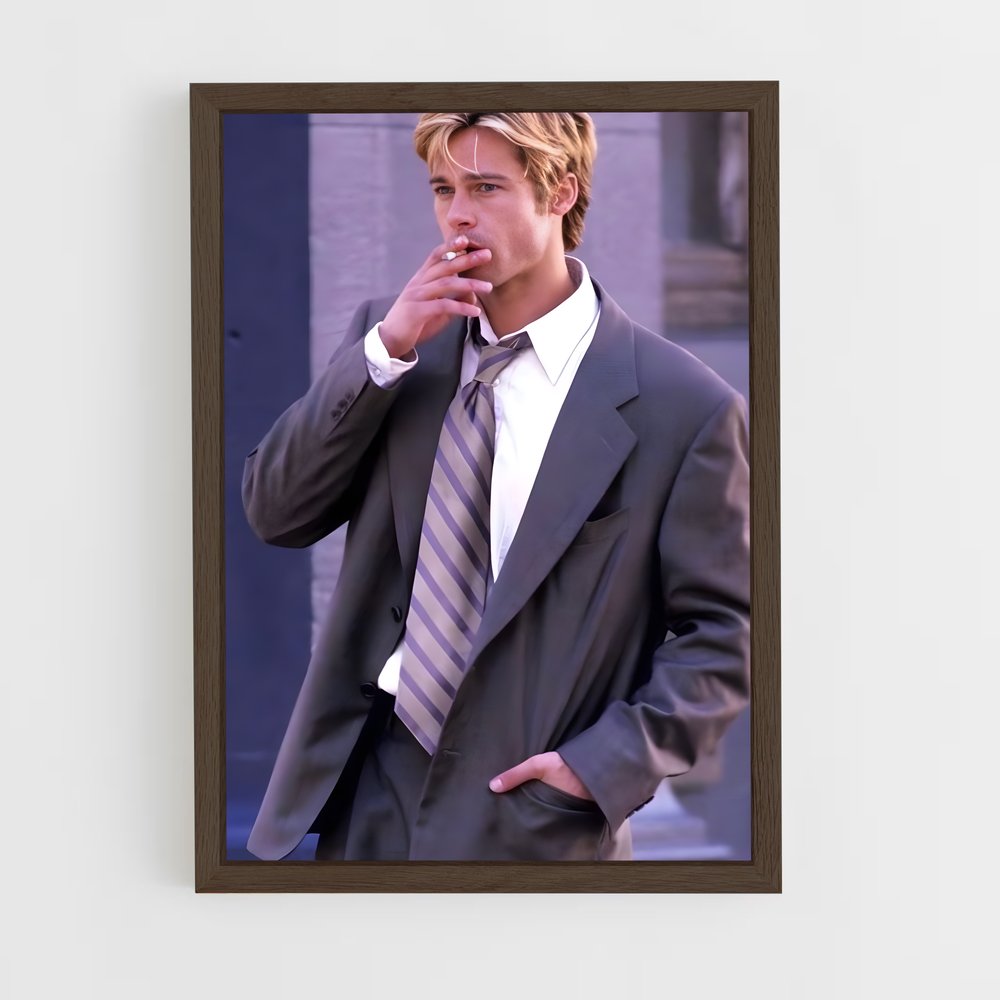 ap-brad pitt-1 cadre Bois foncé