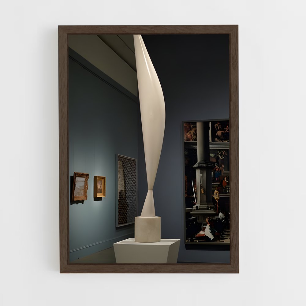 ap-brancusi bird in space-5 cadre Bois foncé