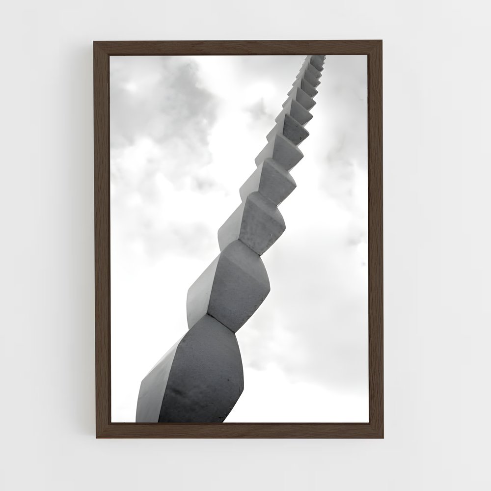 ap-brancusi endless column-9 cadre Bois foncé
