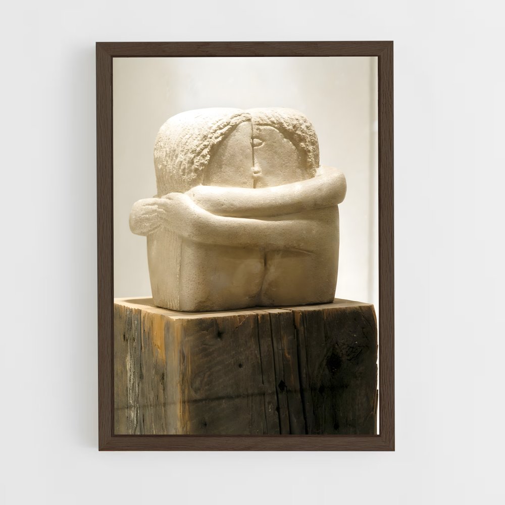 ap-brancusi kiss-1 cadre Bois foncé