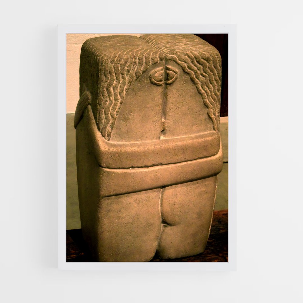 ap-brancusi kiss-3 cadre Blanc