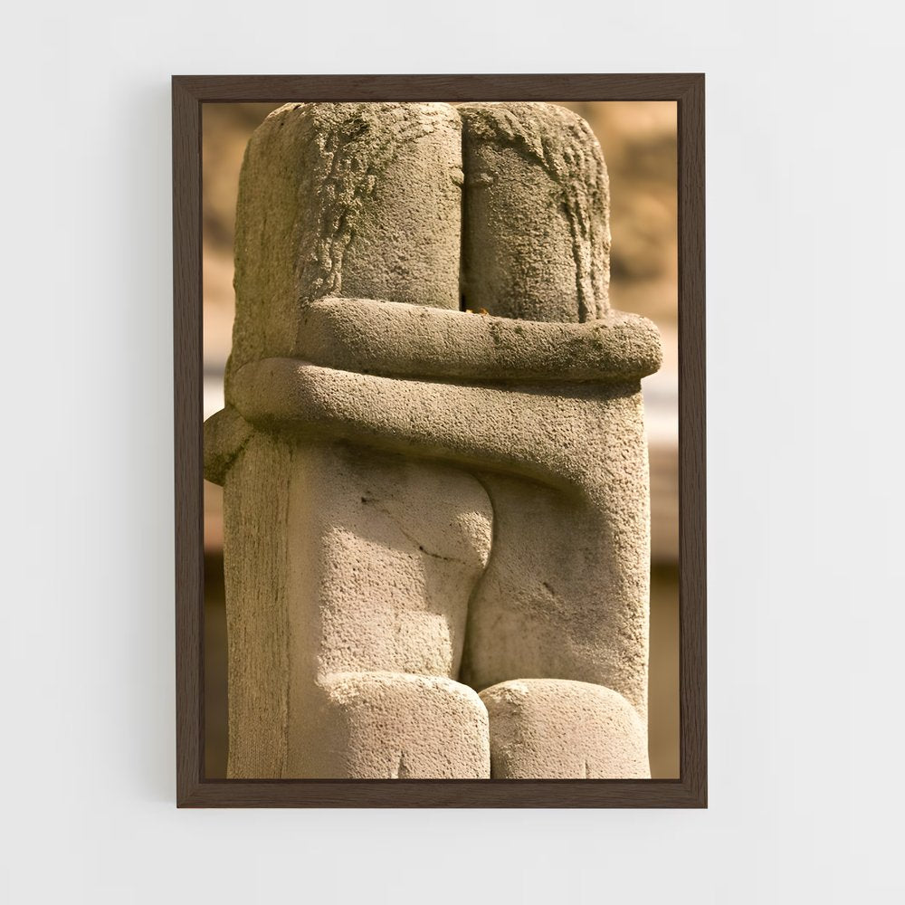 ap-brancusi kiss-4 cadre Bois foncé