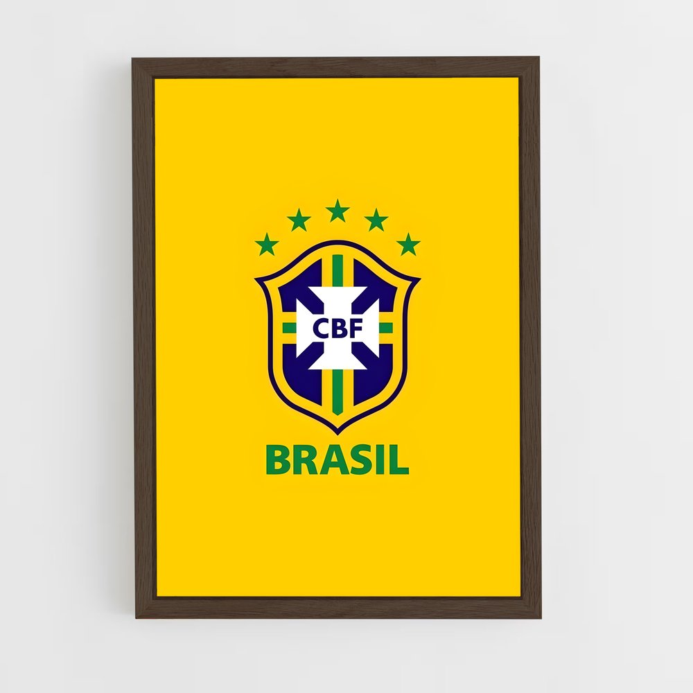 ap-brazil national football team-1 cadre Bois foncé