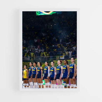 ap-brazil national volleyball team-4 cadre Blanc