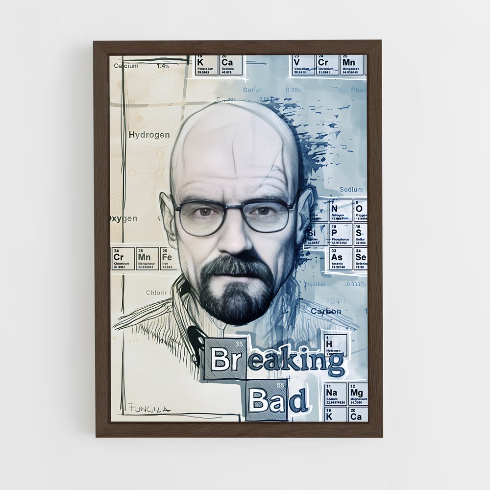 ap-breaking bad-5 cadre Bois foncé