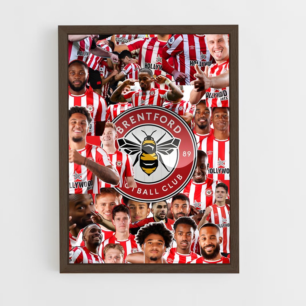 ap-brentford fc-5 cadre Bois foncé