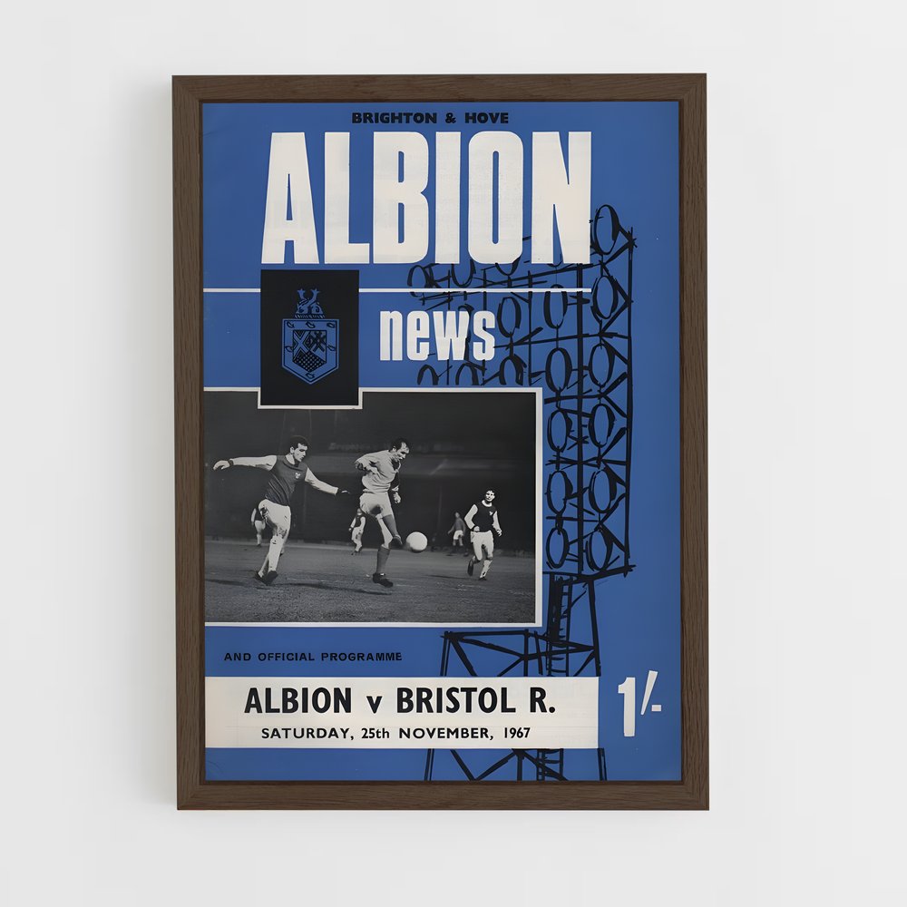 ap-brighton hove albion fc-12 cadre Bois foncé