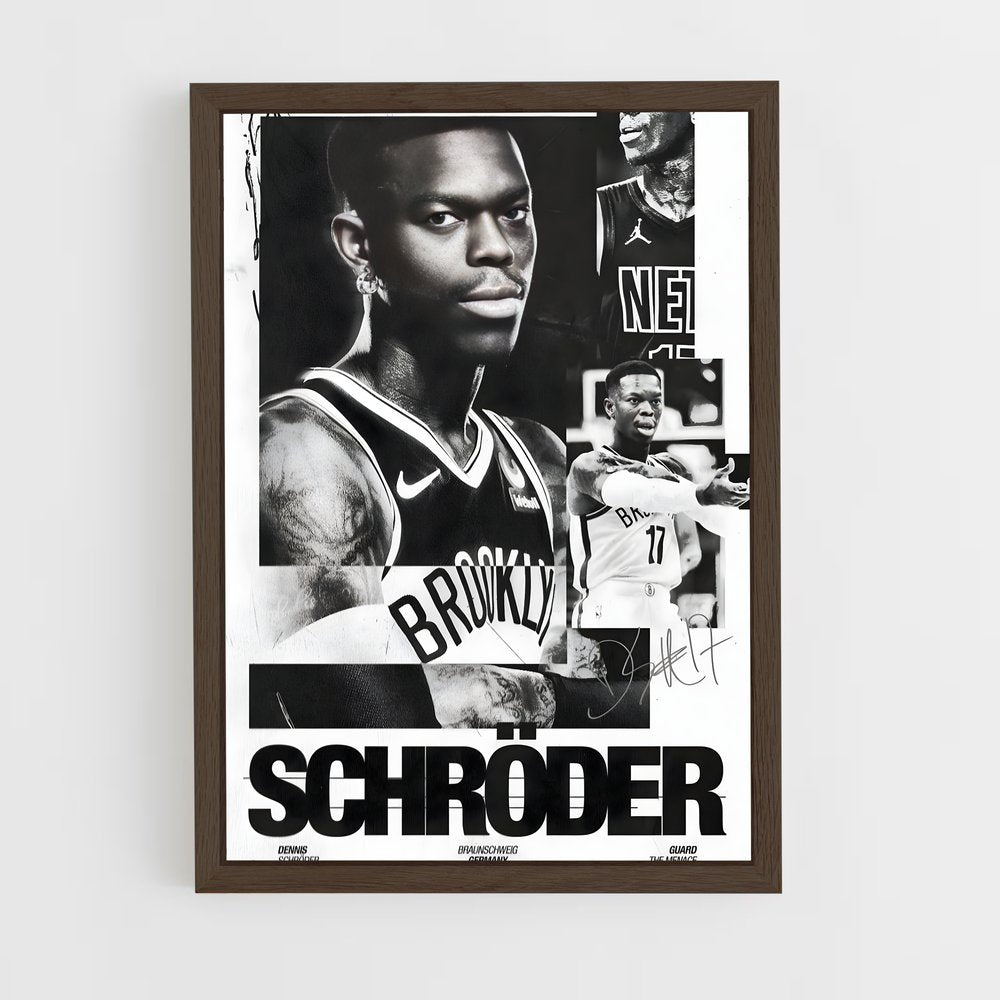 ap-brooklyn nets-3 cadre Bois foncé