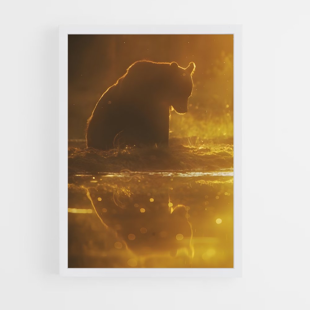 ap-brown bear-5 cadre Blanc