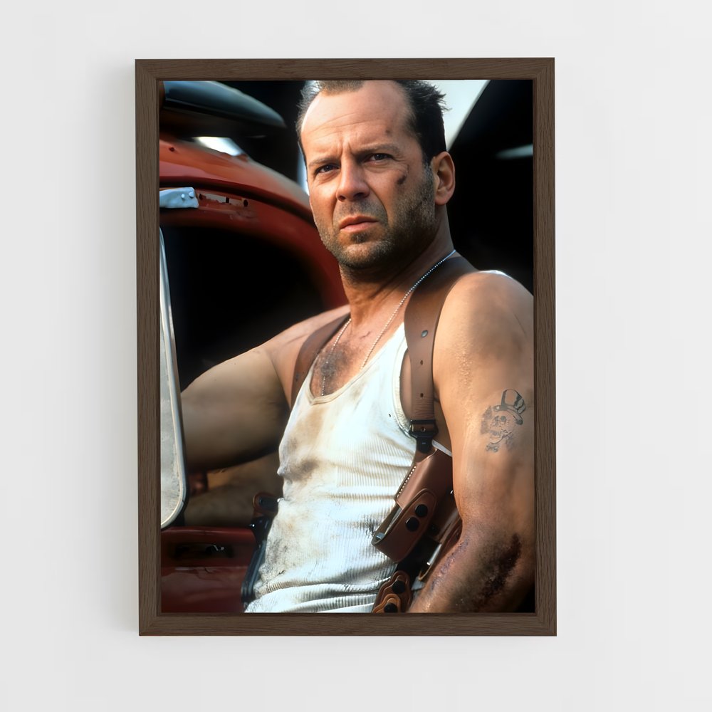 ap-bruce willis-1 cadre Bois foncé