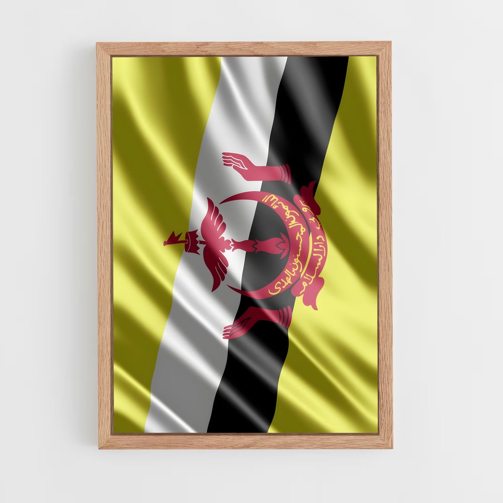 ap-brunei flag-1 cadre Bois clair