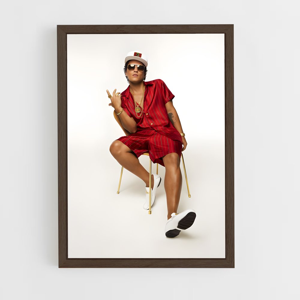 ap-bruno mars-9 cadre Bois foncé