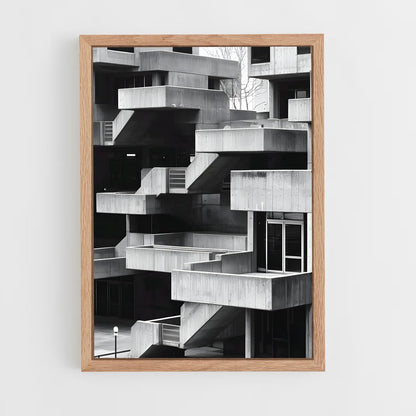 ap-brutalist architecture-8 cadre Bois clair