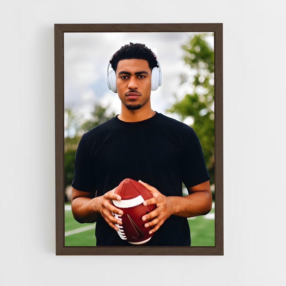 ap-bryce young-4 cadre Bois foncé