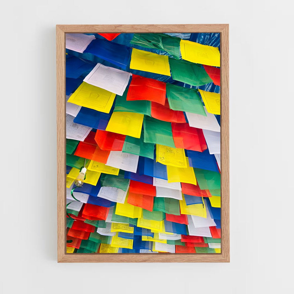ap-buddhist flag-1 cadre Bois clair