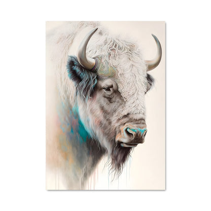 Poster Bison Bleu