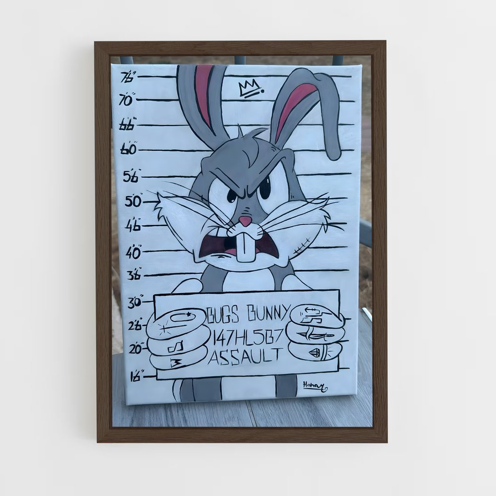 ap-bugs bunny-4 cadre Bois foncé