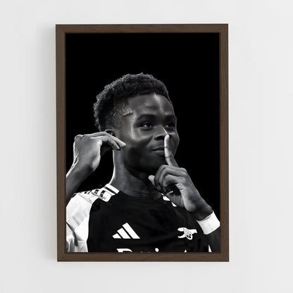 ap-bukayo saka-4 cadre Bois foncé
