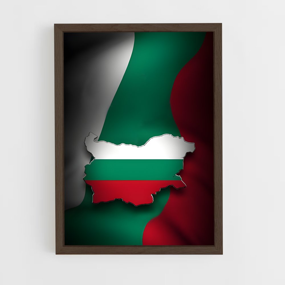 ap-bulgaria flag-2 cadre Bois foncé