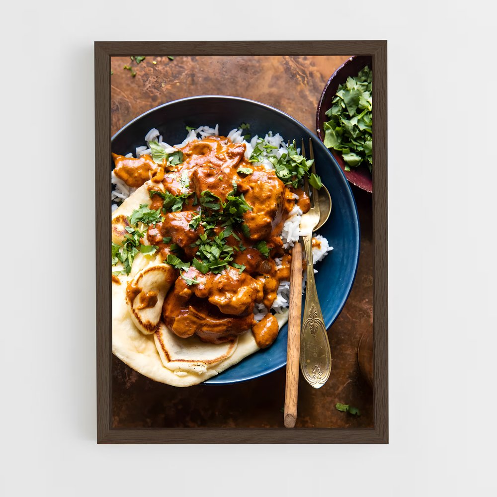 ap-butter chicken-2 cadre Bois foncé