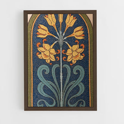 ap-byzantine mosaic-3 cadre Bois foncé