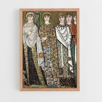 ap-byzantine mosaic-6 cadre Bois clair