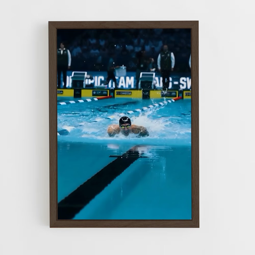 ap-caeleb dressel-1 cadre Bois foncé