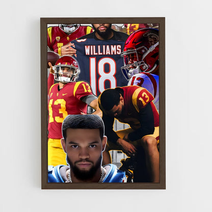 ap-caleb williams-1 cadre Bois foncé
