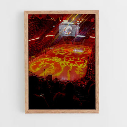 ap-calgary flames-11 cadre Bois clair