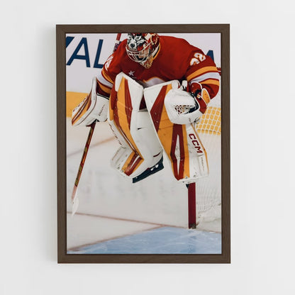 ap-calgary flames-6 cadre Bois foncé