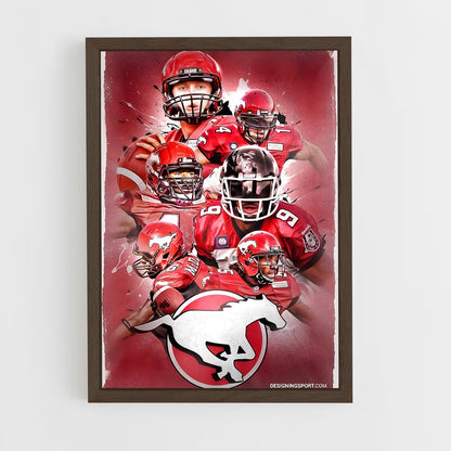 ap-calgary stampeders-7 cadre Bois foncé