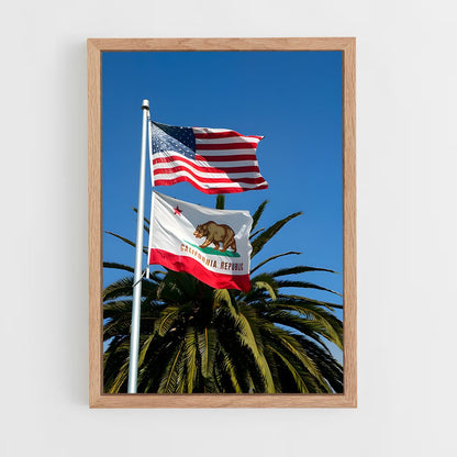 ap-california republic flag-3 cadre Bois clair