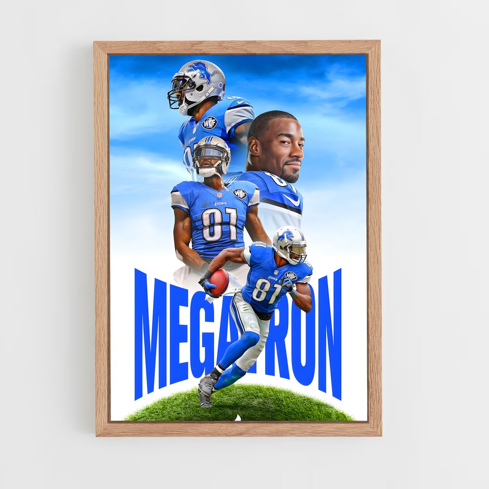 ap-calvin johnson-8 cadre Bois clair