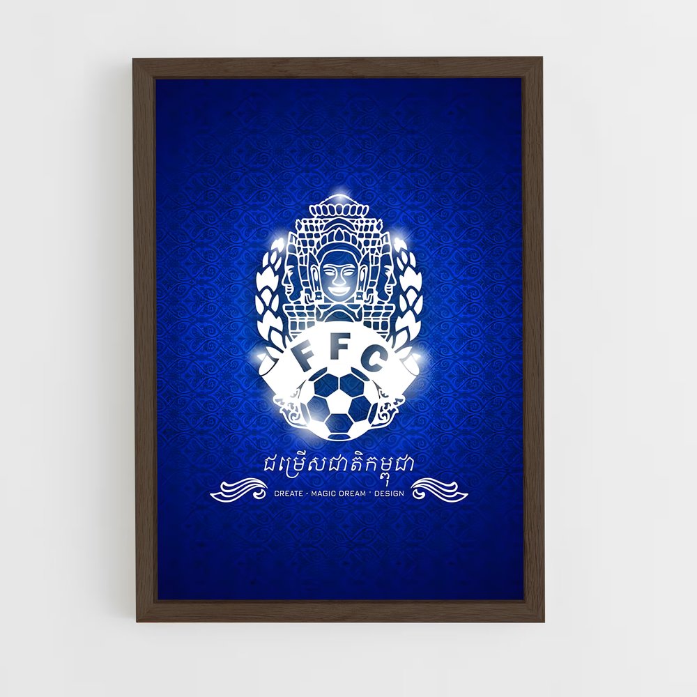 ap-cambodia national football team-3 cadre Bois foncé