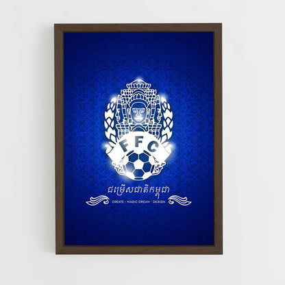 ap-cambodia national football team-3 cadre Bois foncé