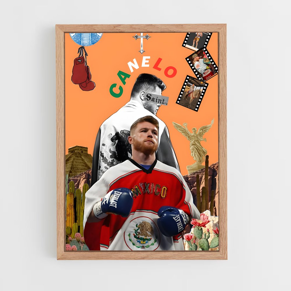 ap-canelo alvarez-10 cadre Bois clair